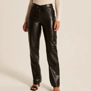 Abercrombie 90s straight leather pants